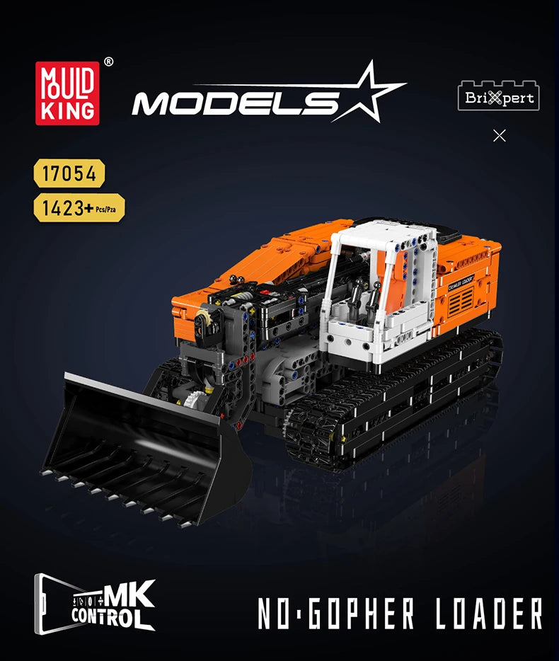 Mould King 17054 Motorized Gopher Loader Building Set | RC Technical Compact Track Loader Model - Limetastore