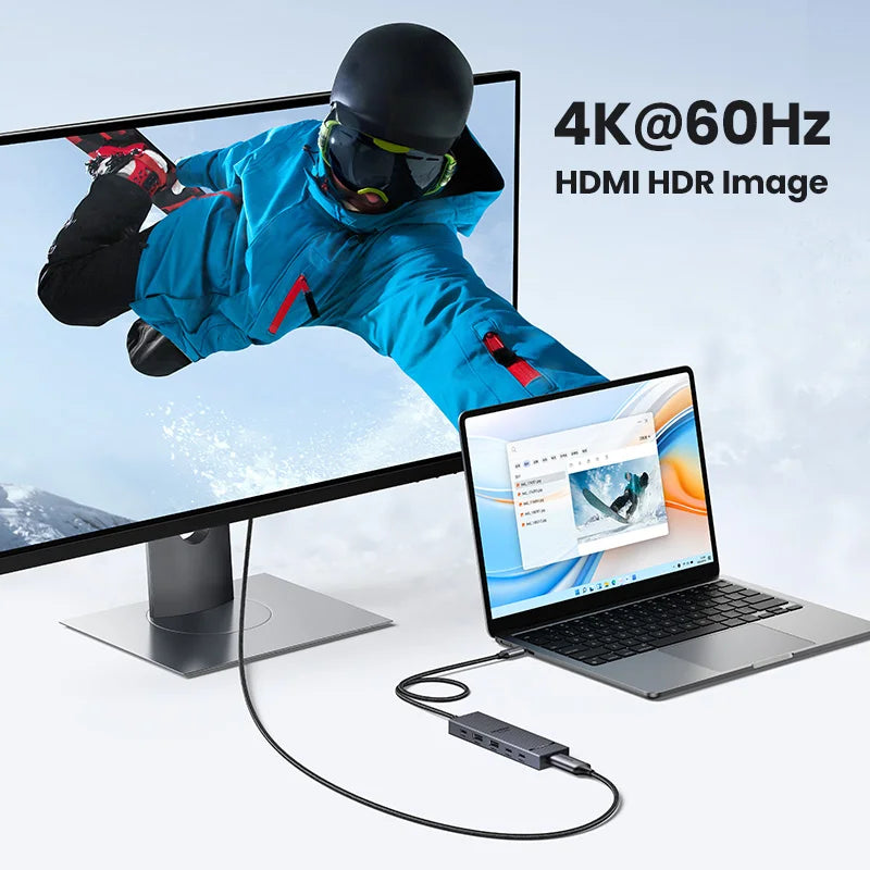 UGREEN USB‑C Hub with 4K60Hz HDMI, 10Gbps USB 3.2, PD100W, USB‑A/C Data Ports