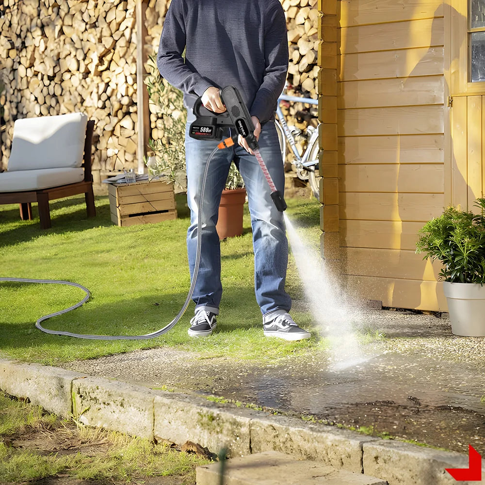 ONEVAN 220Bar Brushless High Pressure Car Washer Gun 5in1 3 Gear Spray Gun Garden Washing Power Tool For Makita 18V Battery Pin