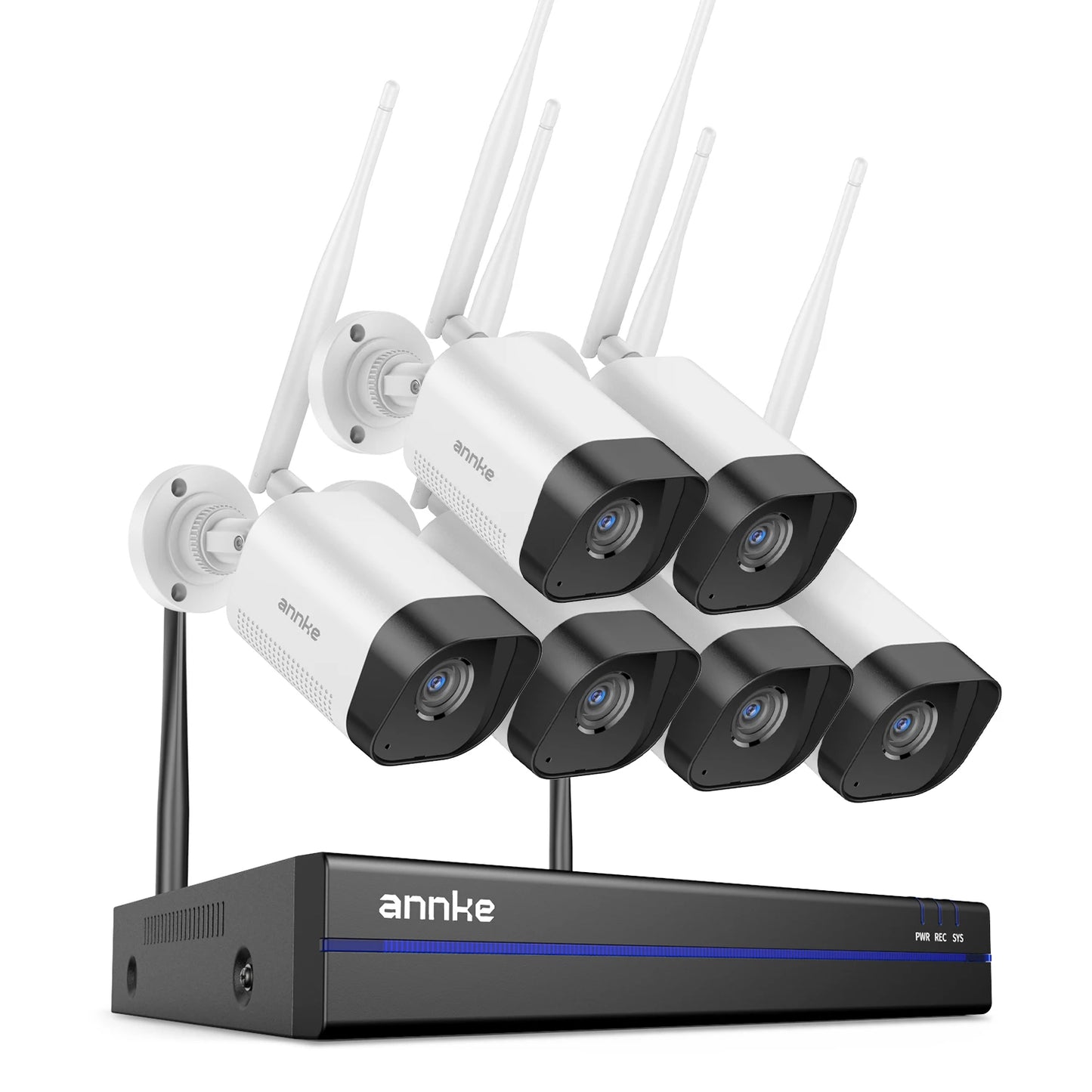 ANNKE 8MP Wireless CCTV System | 16CH NVR, 4K WiFi Cameras, Two‑Way Audio