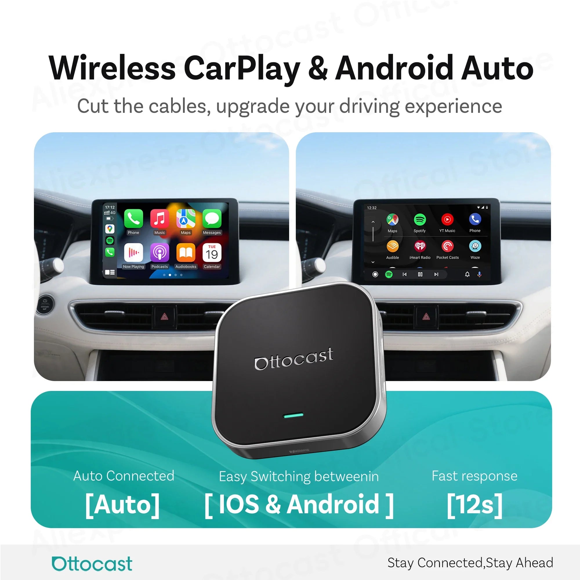 OTTOCAST Ottaibox E2 Android 13 Wireless CarPlay AI Box
