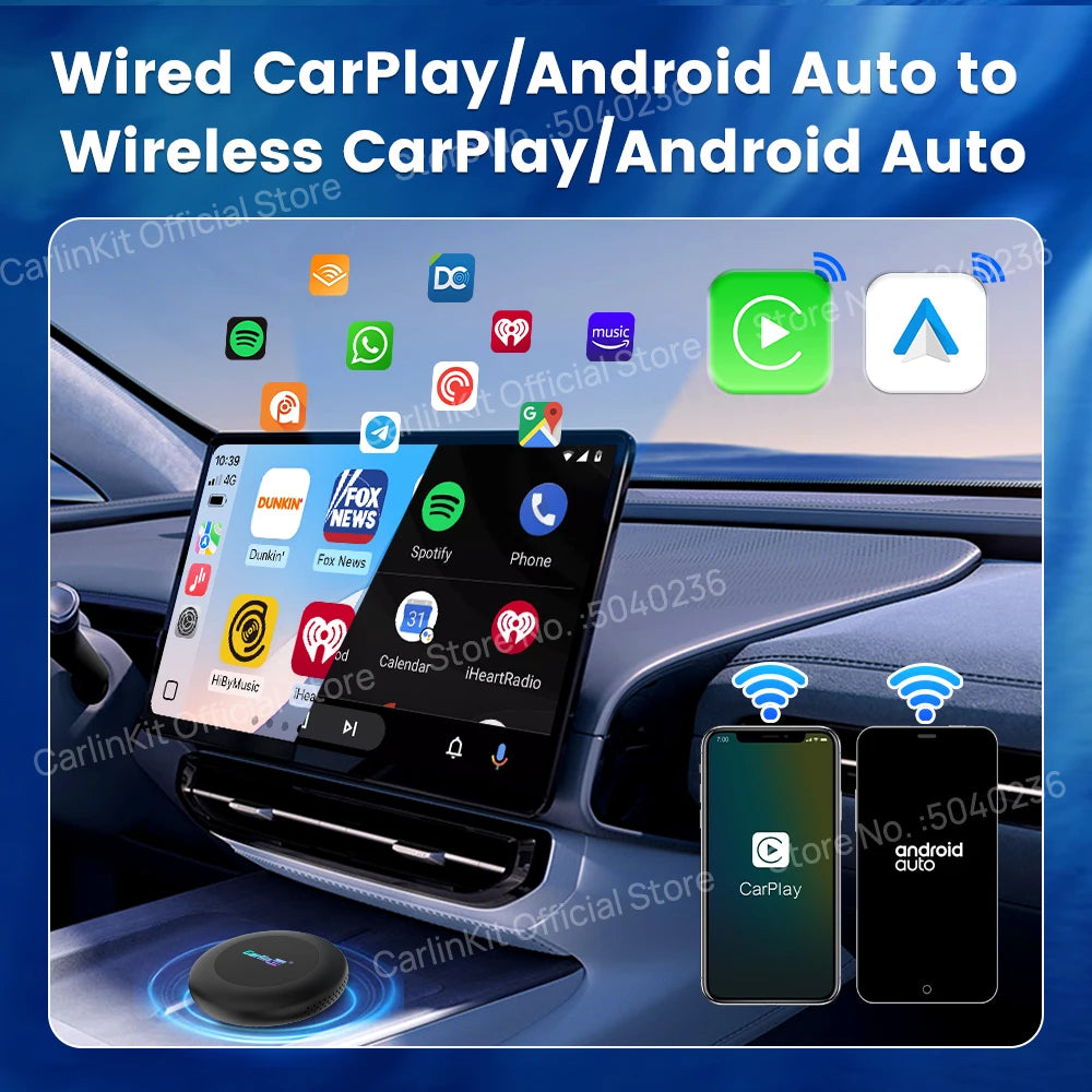 CarlinKit Ultra2 Android 15 8+128GB Wireless CarPlay AI Box