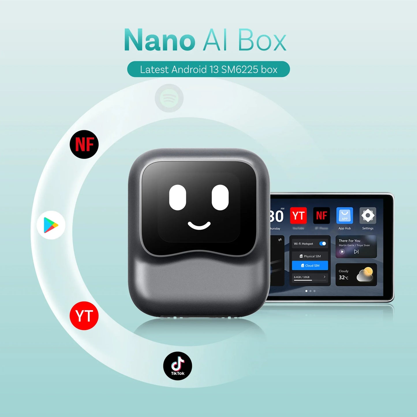 OTTOCAST Ottaibox Nano Android 13 Wireless CarPlay AI Box