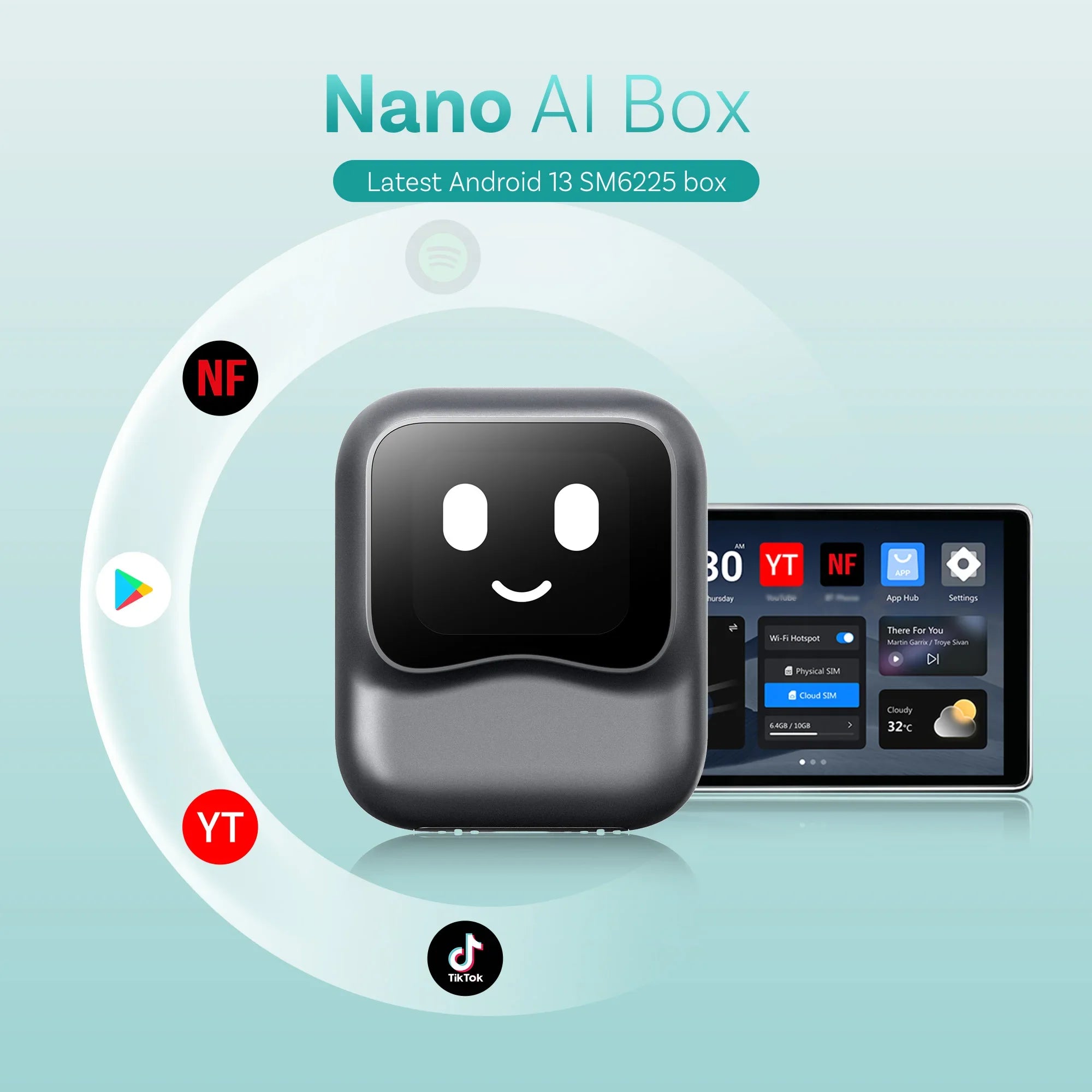 OTTOCAST Ottaibox Nano Android 13 Wireless CarPlay AI Box