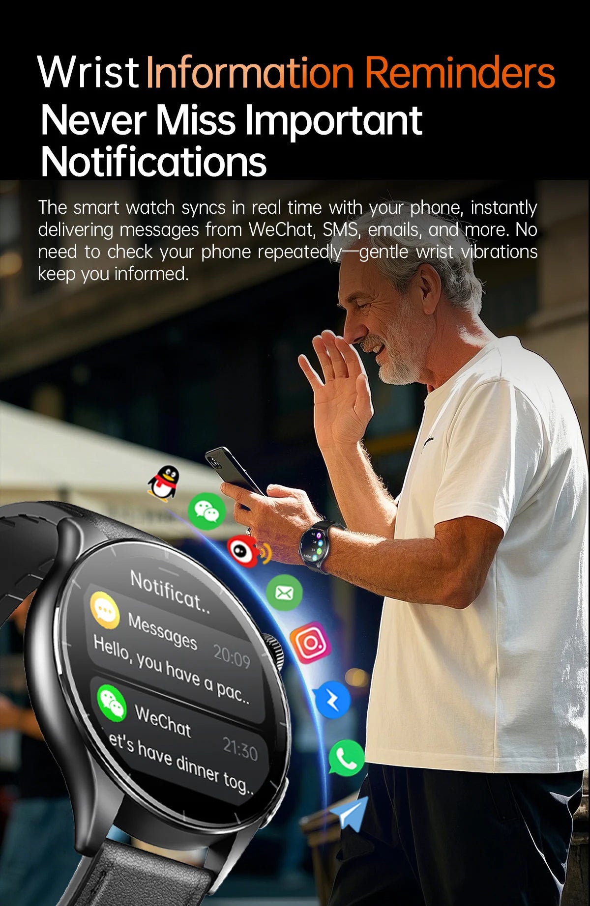 2025 New BMI Body Fat Blood Analysis Health Smartwatch NFC Bluetooth Call Smart Watch Led Flashlight Outdoor Sports Clock's Men - Limetastore