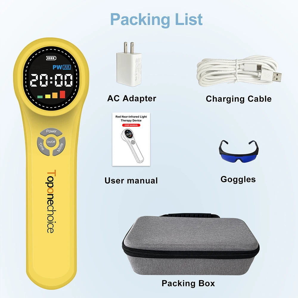 Professional High-Power Cold Laser Therapy Device – 1760mW Triple Wavelength (660nm 810nm 980nm)