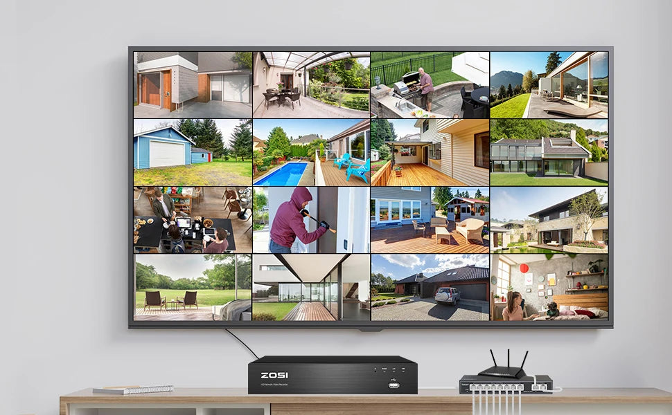 ZOSI 4K 8MP PoE Security Camera System – AI Human/Vehicle Detection