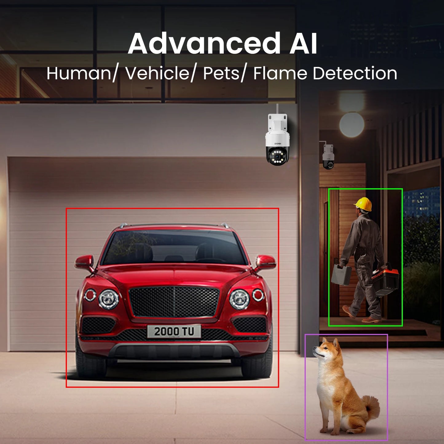 ZOSI 4K 32CH PoE Security Camera System – 8MP AI Human/Vehicle Detection, Dual‑Disk NVR & Auto‑Tracking
