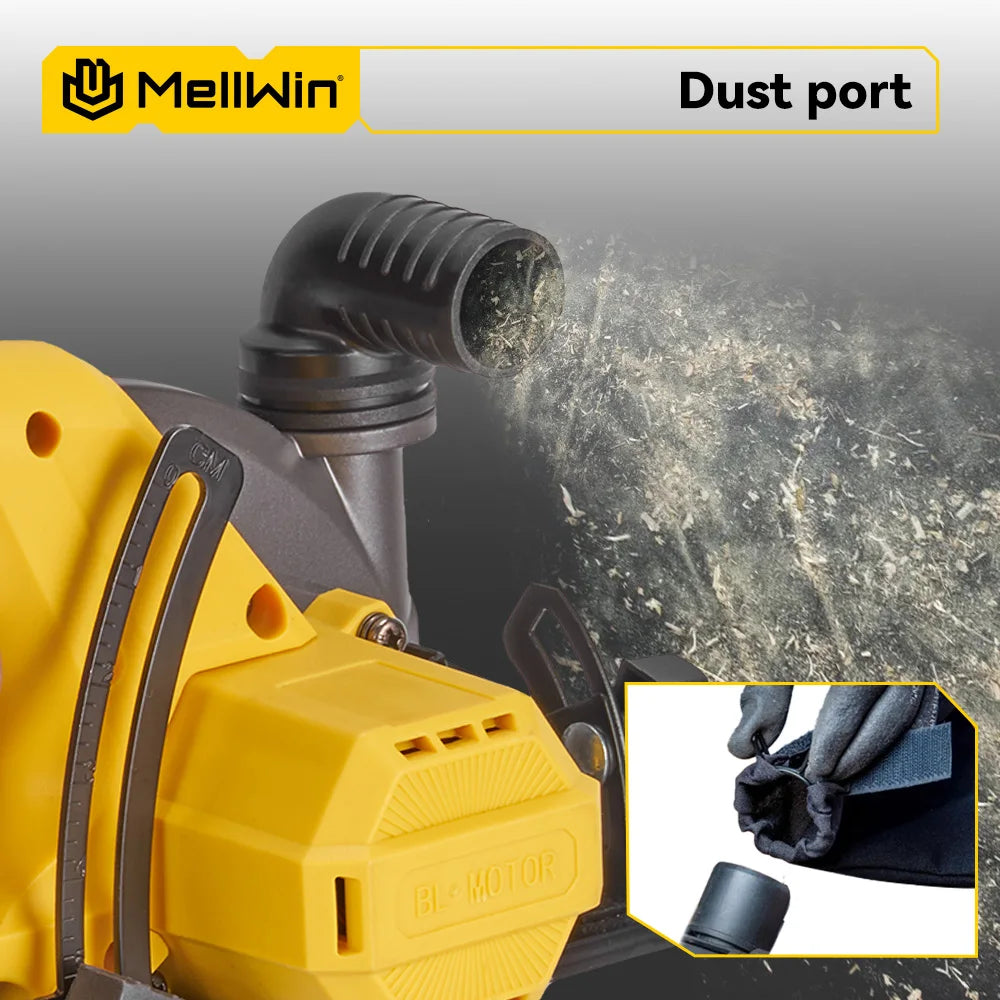 MELLWIN 150MM 6 Inch Brushless Circular Saw Handheld Multi-function Electric Saws Power Tool For Makita 18V Battery Pin - Limetastore