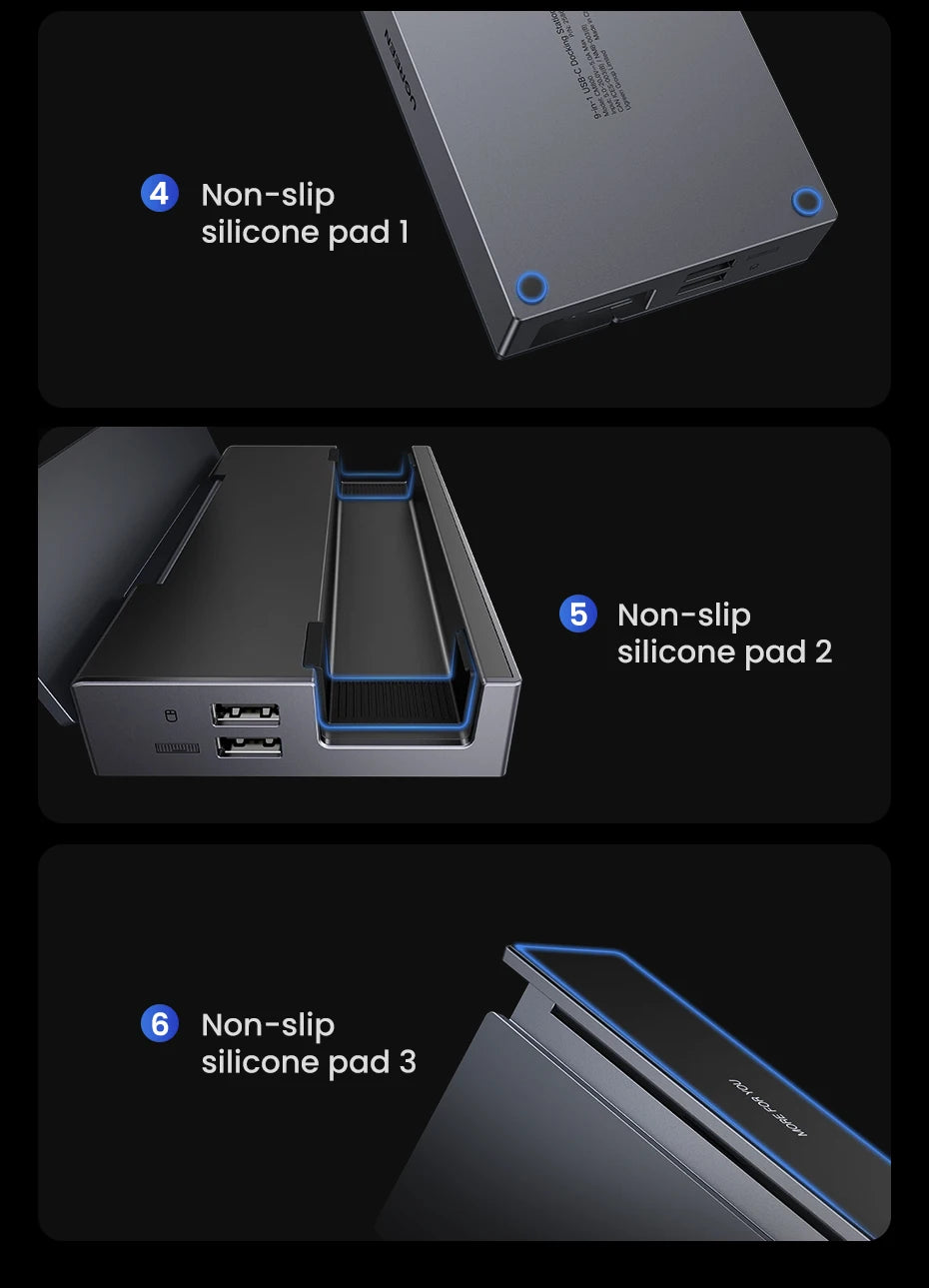UGREEN 9‑Port Steam Deck Dock with 4K60Hz HDMI, RJ45 Ethernet, PD100W, USB‑A/C