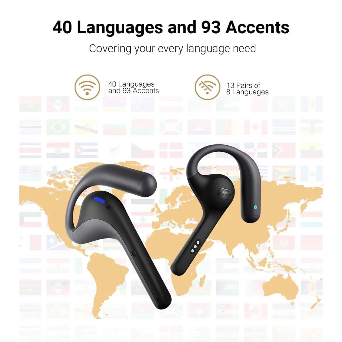 Timekettle W4 Pro AI Translator Earbuds 40 Languages Bidirectional