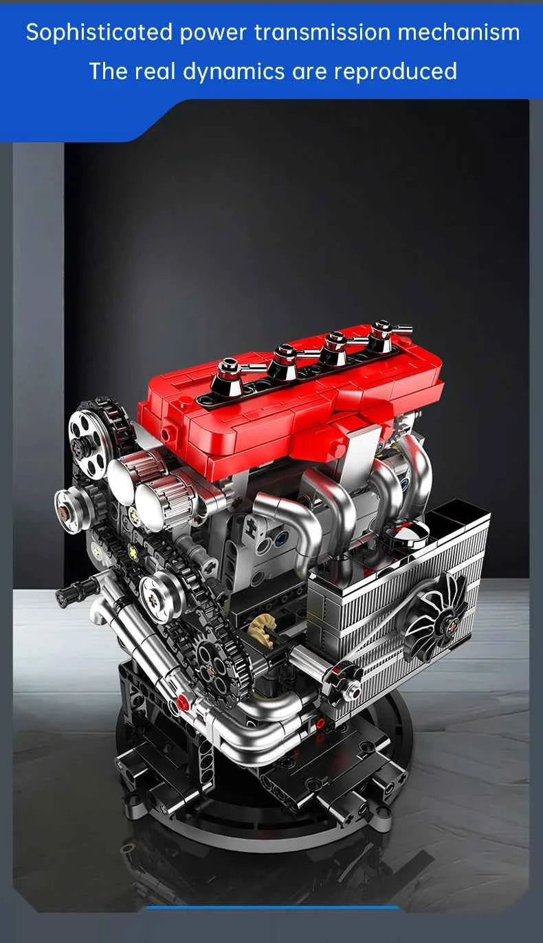 Mould King 10235 Motorized MMC L4 Engine Building Set | 4G63T Replica - Limetastore
