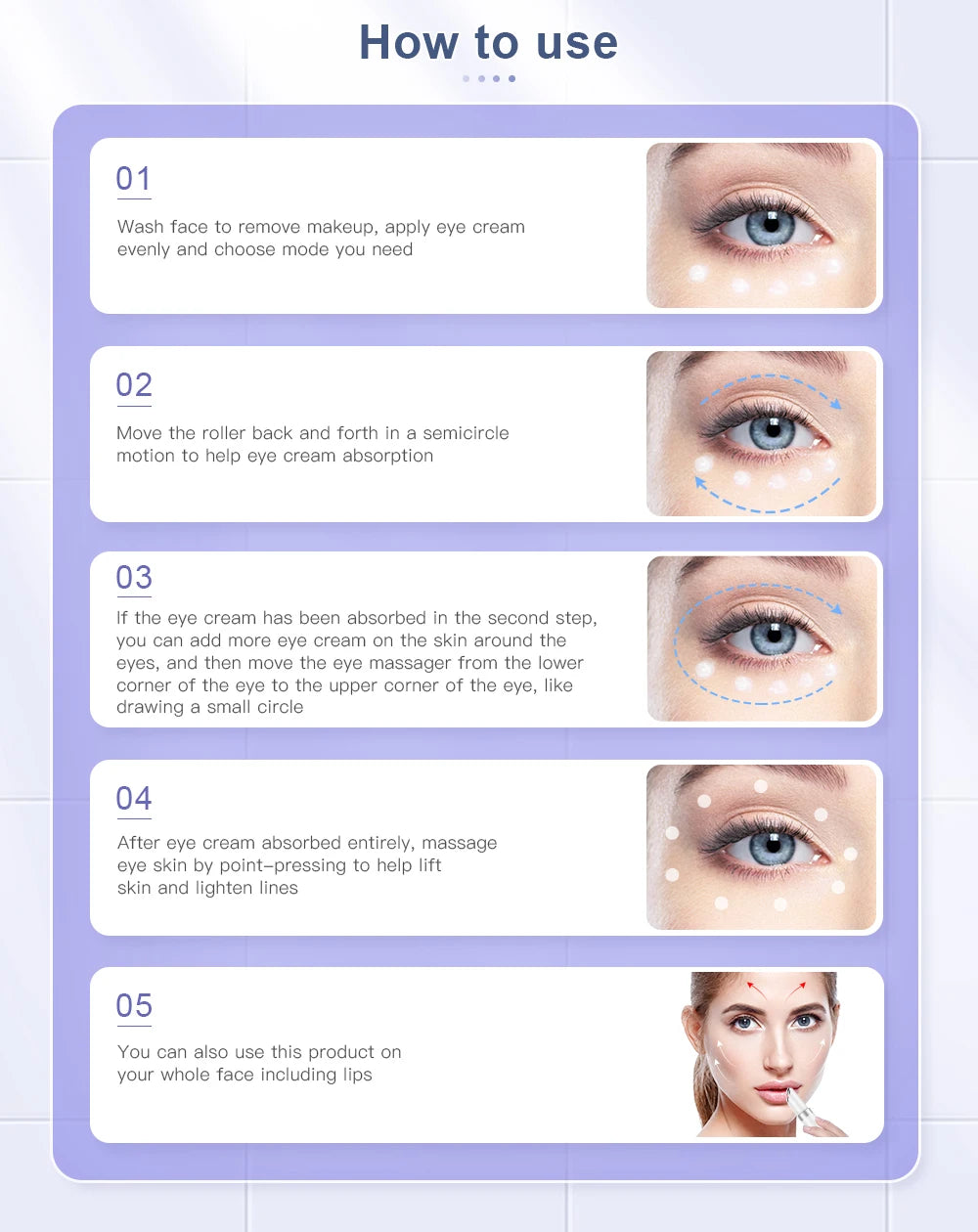 ANLAN EMS Electric Eye Massager for Skin Lifting, Reducing Wrinkles, and Dark Circles - Limetastore