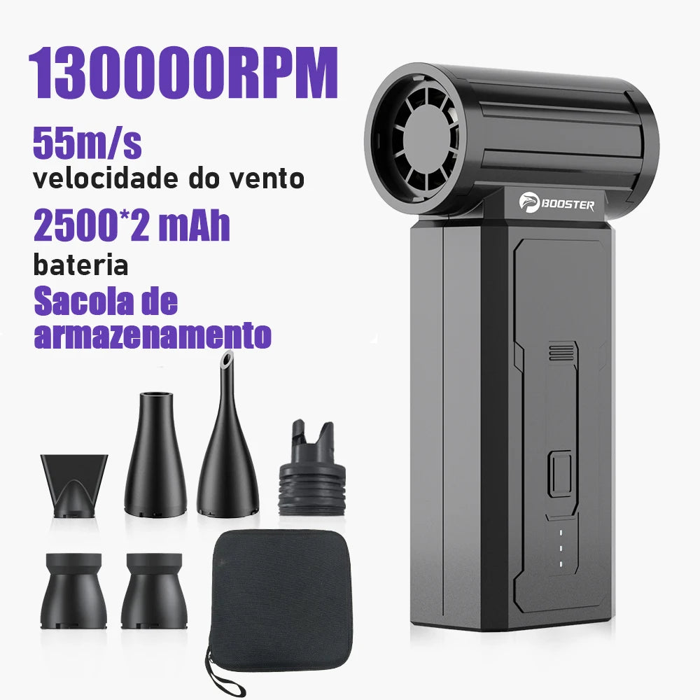 Booster W01 Mini Turbo Fan – 100,000 RPM Brushless Jet Fan | Ultra‑Powerful Handheld Air Blower