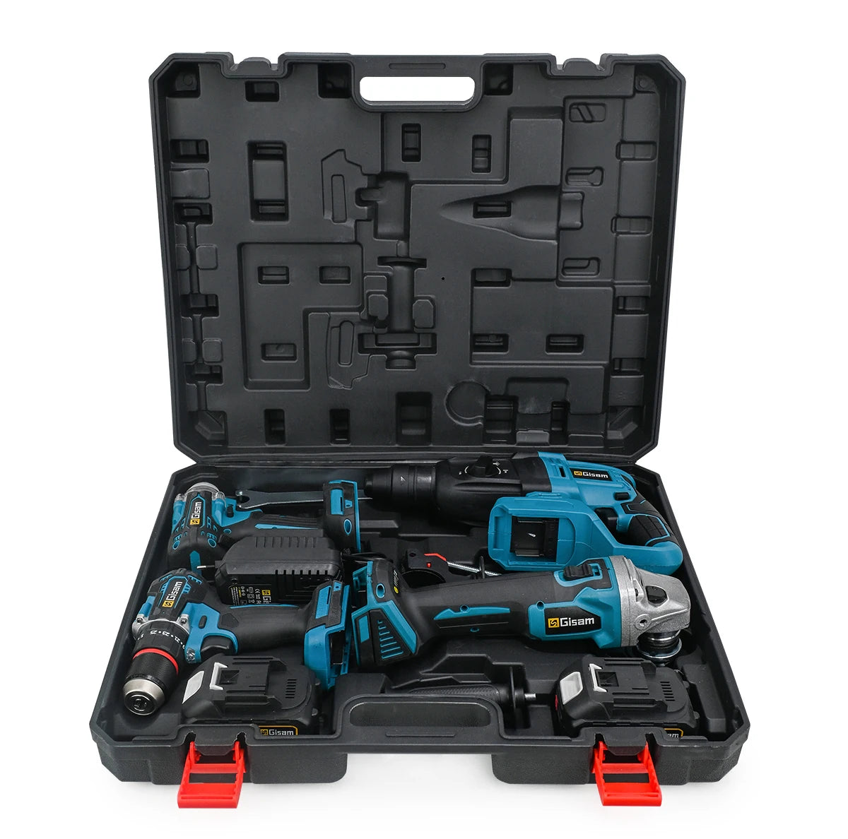 Gisam Brushless Power Tools Set for Makita 18V – Impact Wrench, Drill, Grinder, Hammer