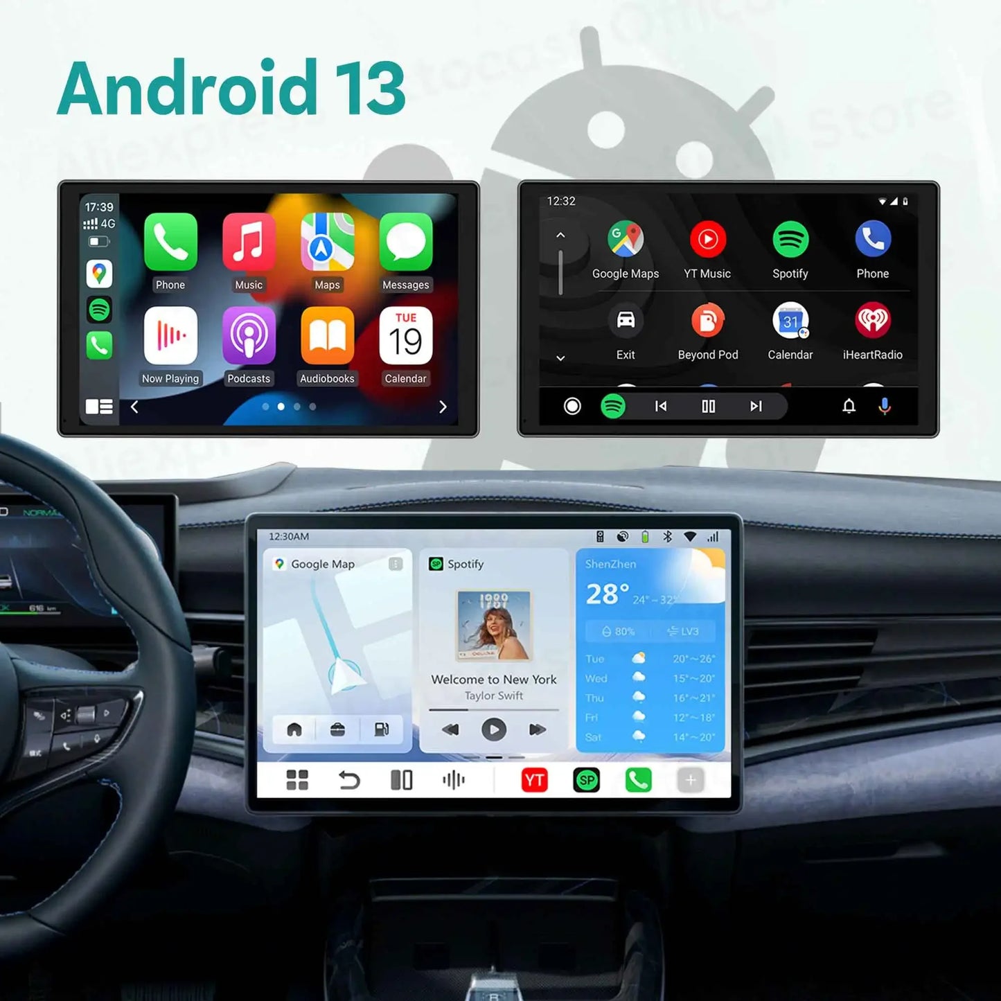 OTTOCAST P3 PRO Android 13 AI Box with HDMI & Wireless CarPlay