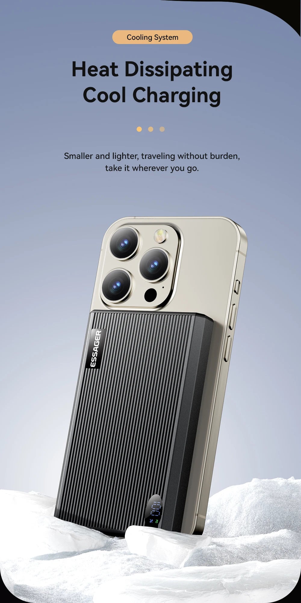 ESSAGER Thin Magnetic Power Bank 20W 10000mAh MagSafe