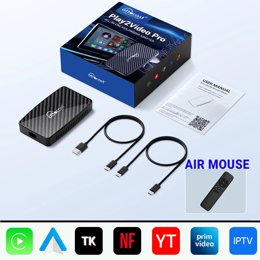 OTTOCAST Play2Video Pro Wireless CarPlay Video Adapter