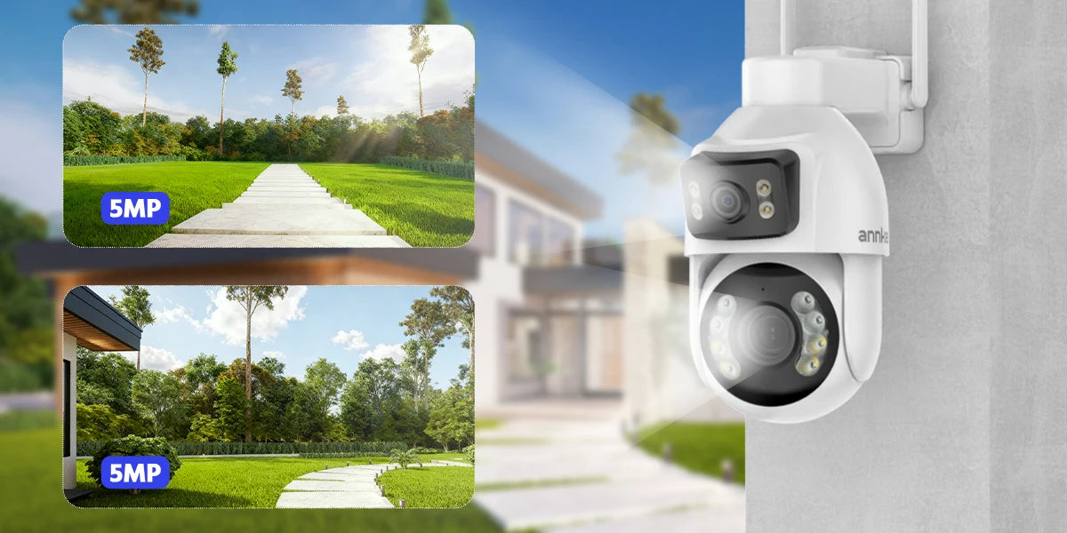 ANNKE WCD1012 10MP Dual‑Lens PTZ Camera | 12× Zoom, AI Tracking, WiFi