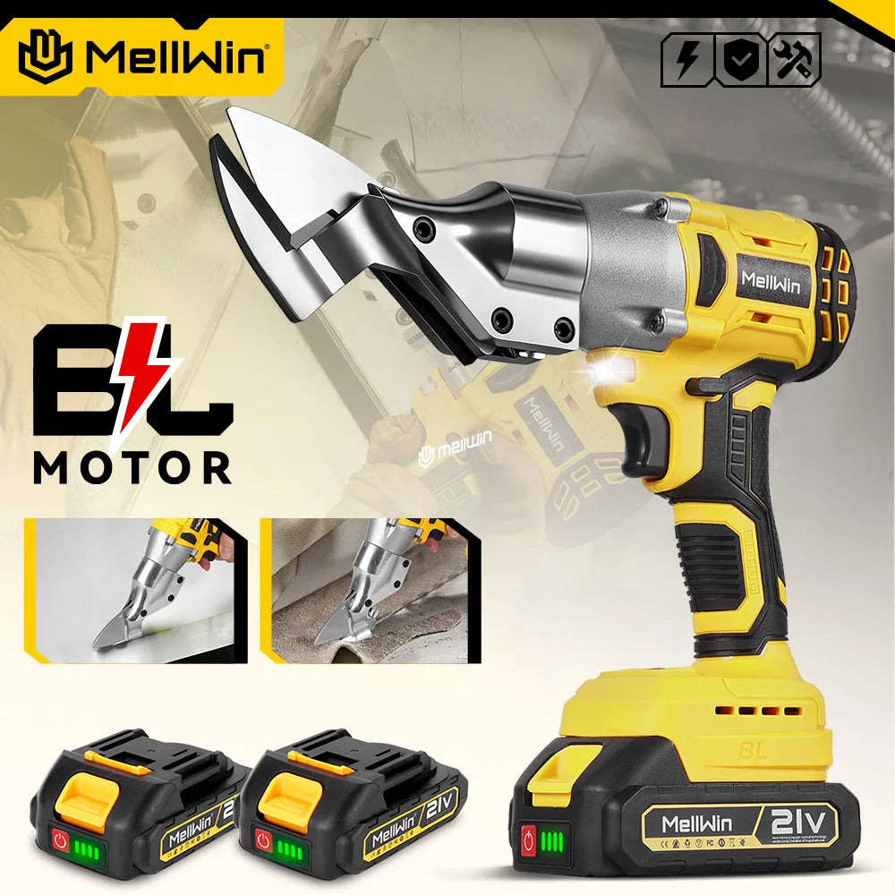 MELLWIN 1800W Brushless Electric Scissors Cordless Iron Sheet Shear Tool 360 Degree Pivoting Head For Makita 18V Battery Pin - Limetastore
