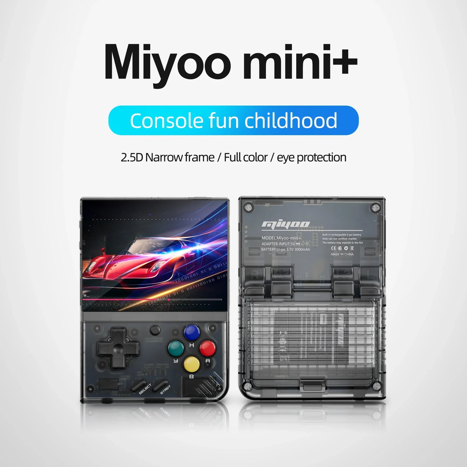 AMPOWN Miyoo Mini Plus Consoles Handheld Game Players 3.5'' IPS Portable Retro Video Game Linux System 3000mAh Wireless Emulator - Limetastore