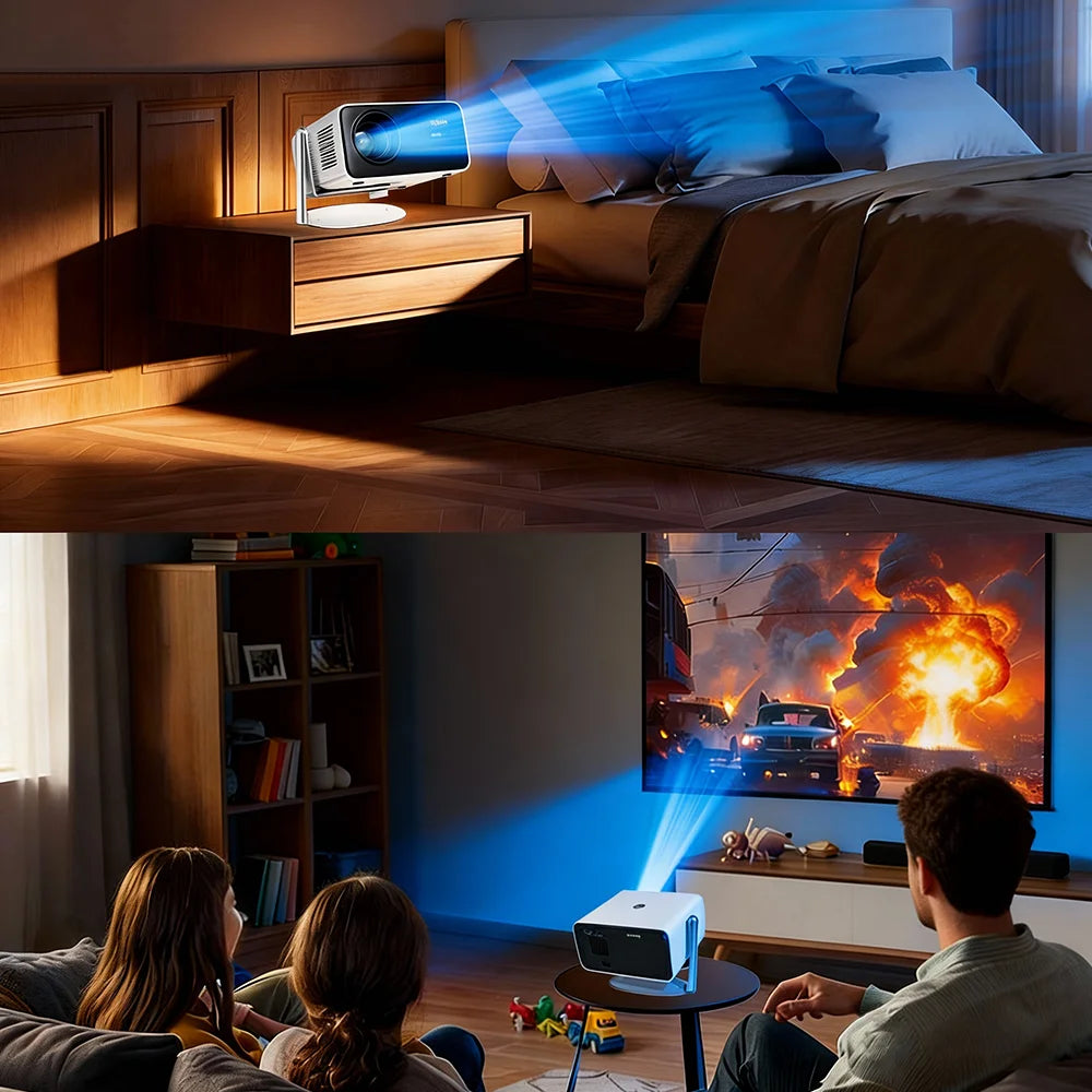 ThundeaL Universal Projector Stand – 360° Rotating L-Shape Ceiling & Wall Mount with 1/4" Screw for Projectors