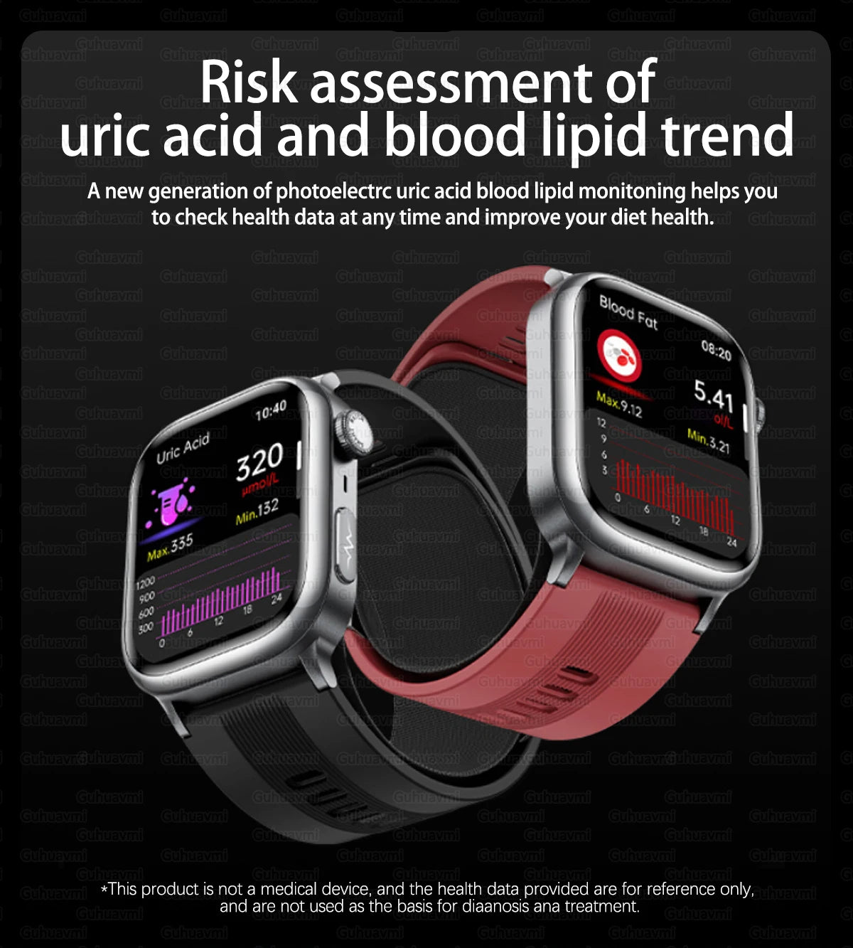 NFC Smart Watch Air Pump+Air Bag Accurate Blood Pressure Fat Health Measure BT Call Sports Tracking Sapphire Glass Smart Watch - Limetastore