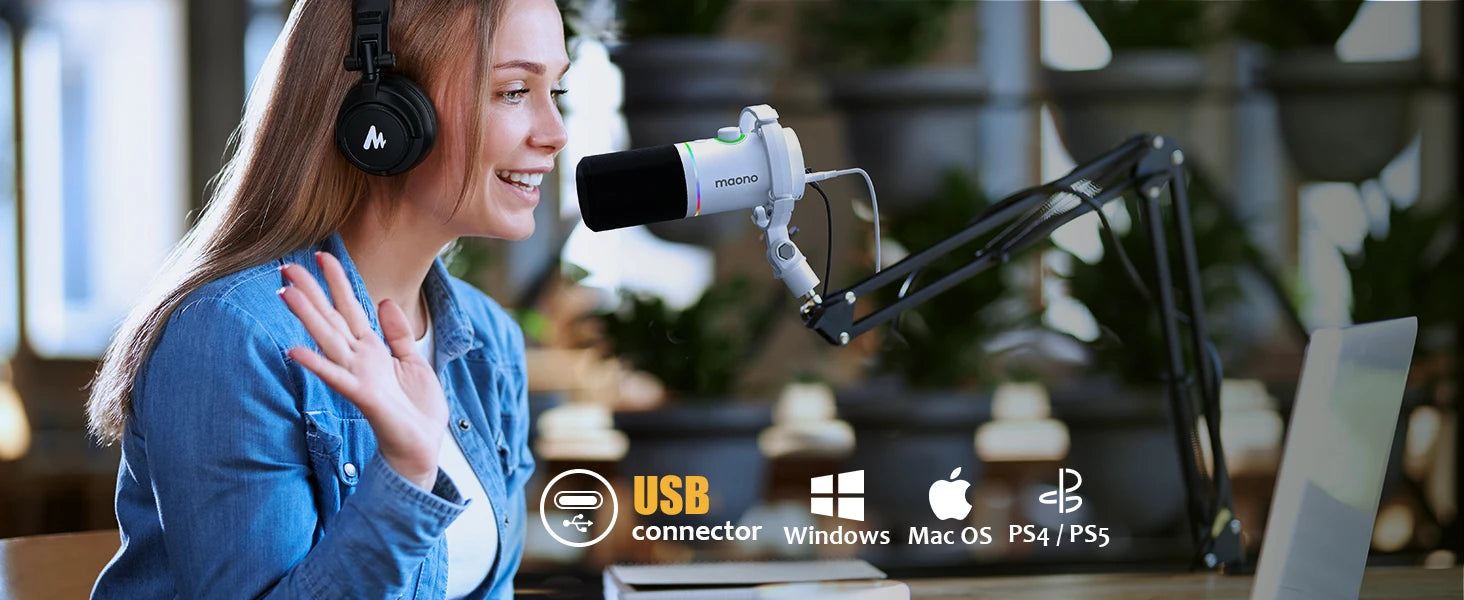 Maono PD200X – XLR/USB Dynamic Microphone | Metal Gaming & Streaming Mic with Software Control