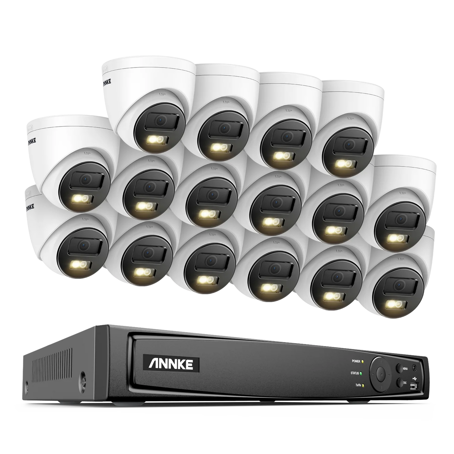 ANNKE 12MP 6K PoE CCTV System | 16CH NVR, Dual‑Light Cameras, Audio, Human & Vehicle Detection