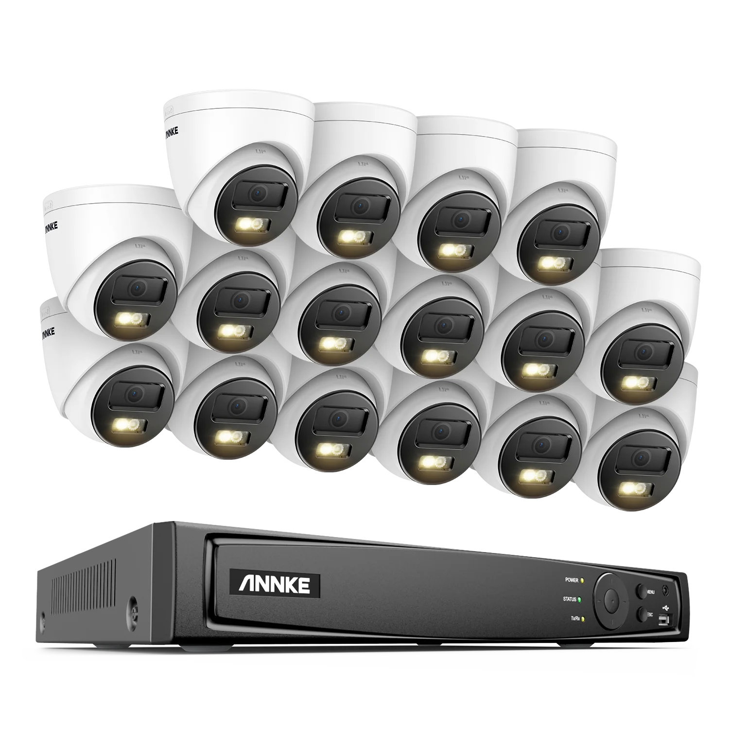 ANNKE 12MP 6K PoE CCTV System | 16CH NVR, Dual‑Light Cameras, Audio, Human & Vehicle Detection