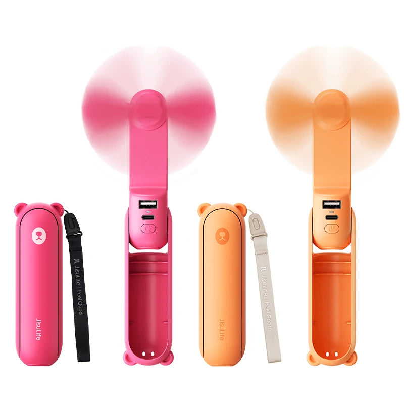 JISULIFE F8 New Color Series 3-in-1 Handheld Fan – 4800mAh Portable Pocket Fan