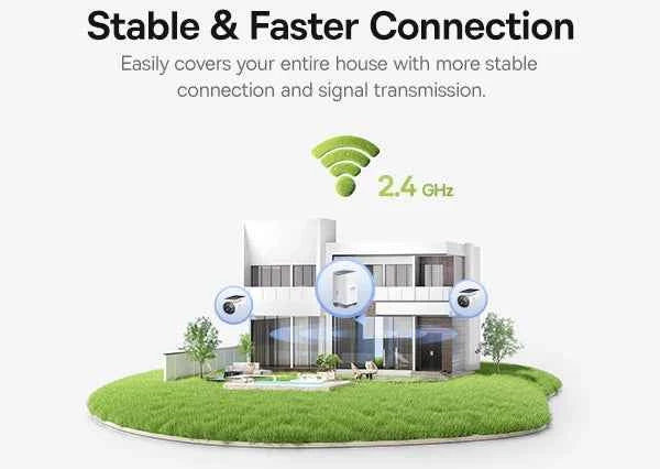 Baseus Security S1 Pro Outdoor Camera 3K Clarity Wireless Solar Security Camera Continuous Power IP67 Wifi Camera 2-Camera Kit - Limetastore
