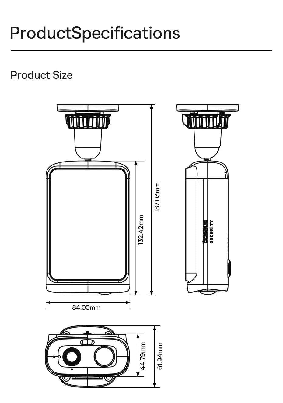 Baseus Security S1 Lite Solar Security Camera Wireless Outdoor Camera Continuous Power 2K Resolution 135°FOV IP67 Wifi Camera - Limetastore