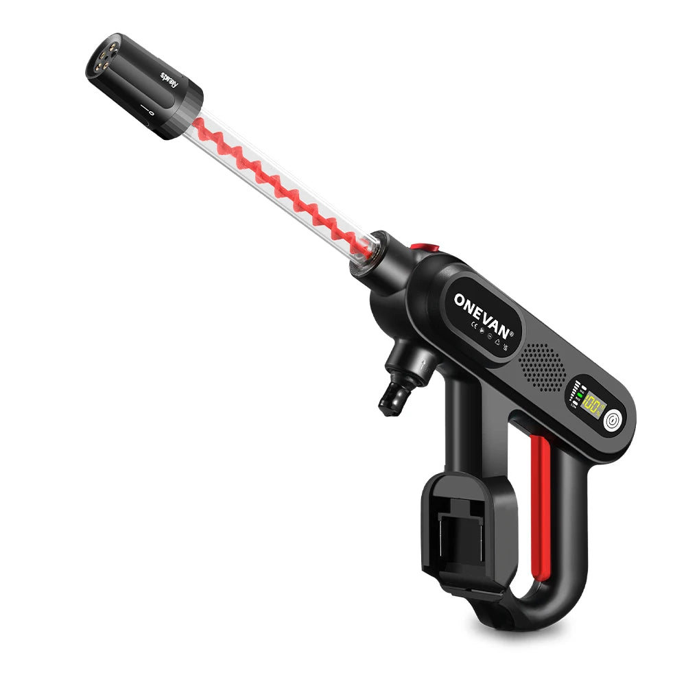 ONEVAN 220Bar Brushless High Pressure Car Washer Gun 5in1 3 Gear Spray Gun Garden Washing Power Tool For Makita 18V Battery Pin