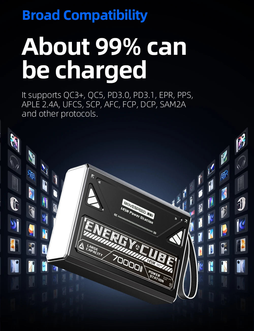 MOVESPEED Z70 Pro Max 140W Power Bank 70000mAh Power Station