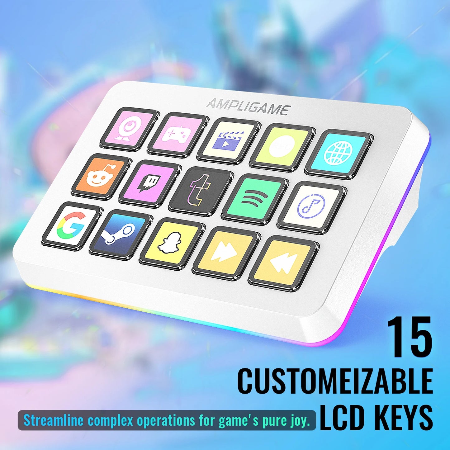 FIFINE D6 Macro Stream Controller – 15‑Key Programmable Deck for OBS, Twitch & YouTube Live Streaming