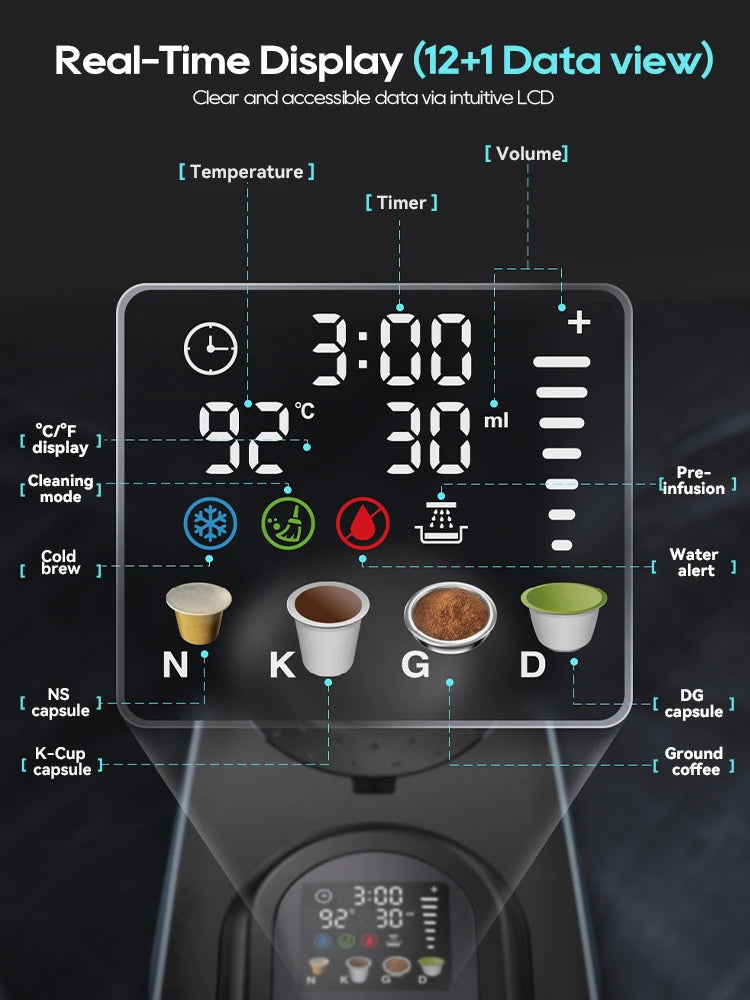 HiBREW H6 – 6‑in‑1 Multi‑Capsule Coffee Machine | 20‑Bar Hot & Cold Espresso Maker