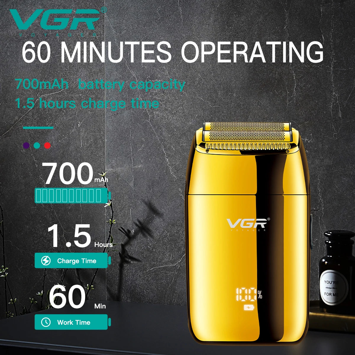 VGR Shaver Electric Shaver Beard Trimmer Beard Shaver Professional Electric Razor Men Beard Cutting Machine Rechargeable V-399