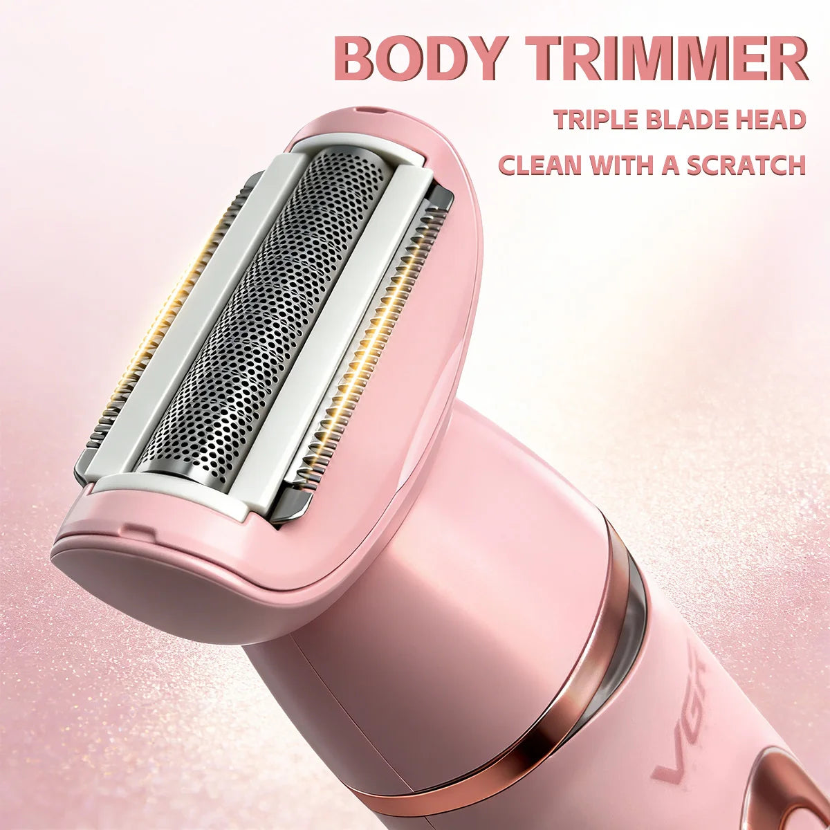 VGR Hair Remover Professional Hair Trimmer Electric Shaver Bikini Leg Body Waterproof IPX7 Nose Trimmer Epilator for Women V-763