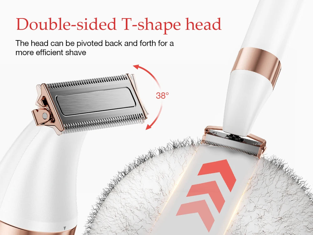 ANLAN Electric Body Hair Trimmer | Double‑Head, Wet/Dry, Safe Shaver for Women