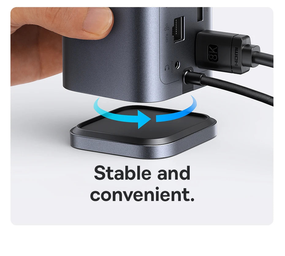 Baseus 11‑in‑1 USB‑C Hub | DP 4K@60Hz, HDMI, Triple Display, RJ45, PD 100W, USB 3.1 Docking Station