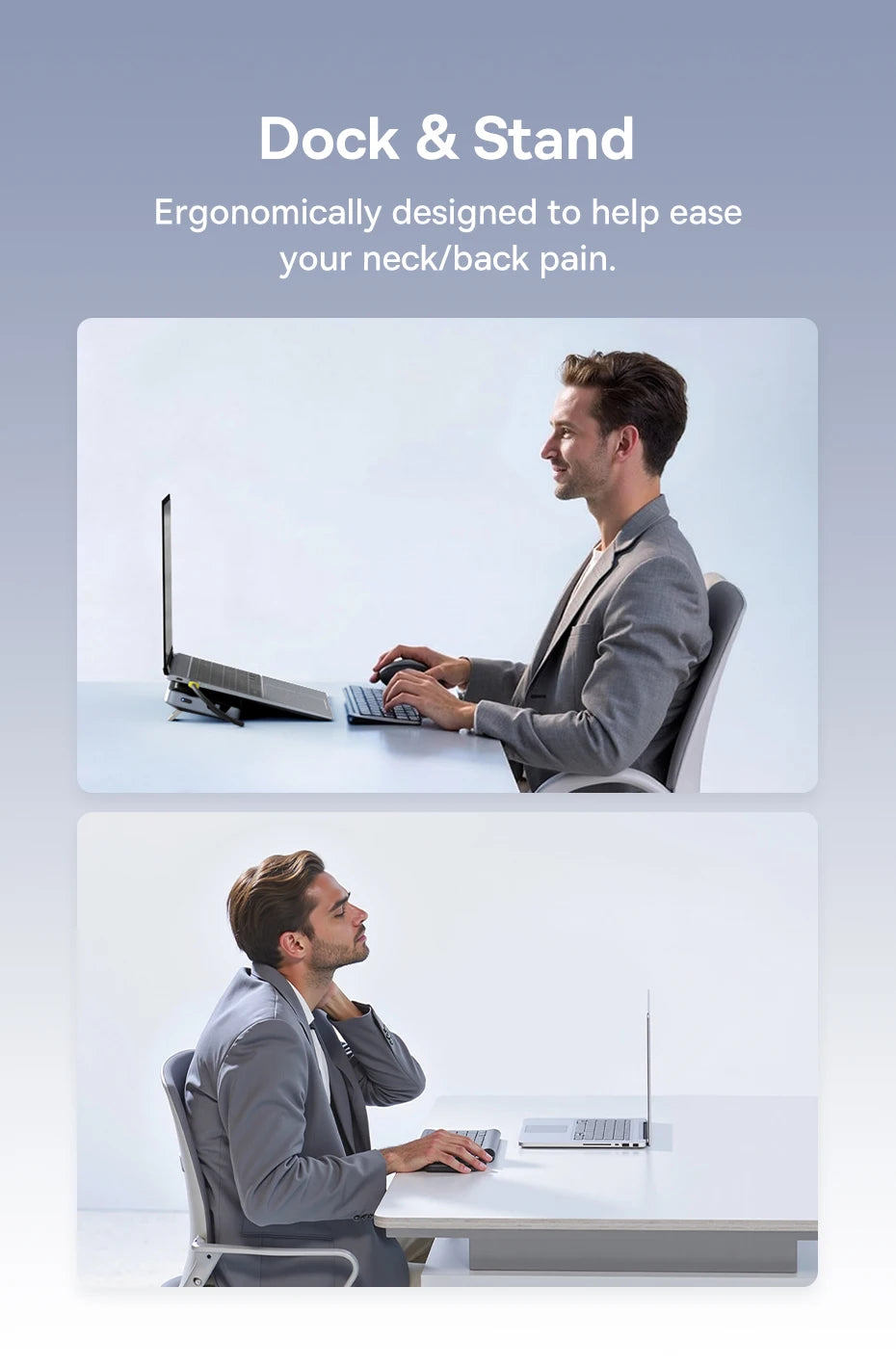 Baseus EH3 12‑in‑1 USB‑C Hub | Triple Display HDMI + DP 4K@60Hz, PD 100W, Laptop Stand Docking Station