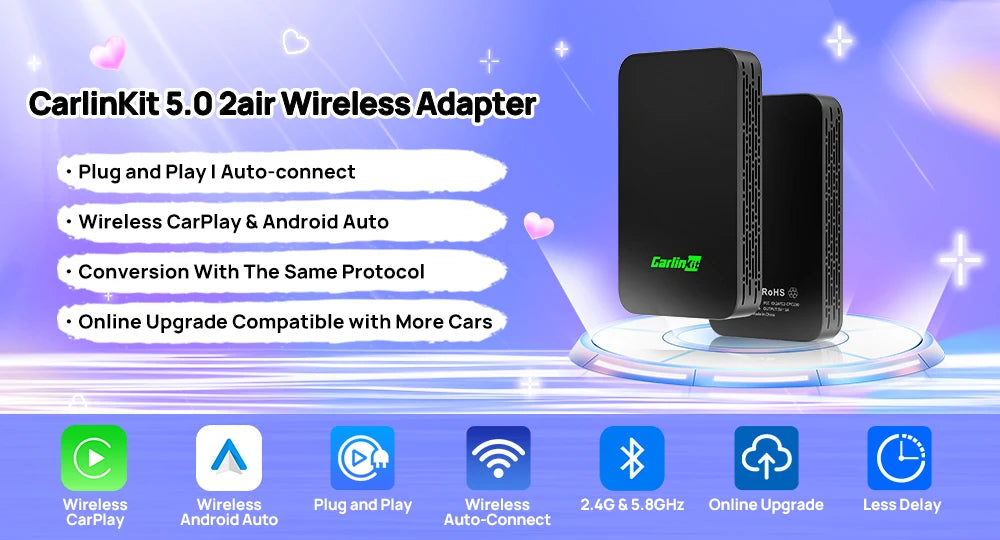 CarlinKit Tbox‑Ultra Android 15 8+128GB Wireless CarPlay AI Box