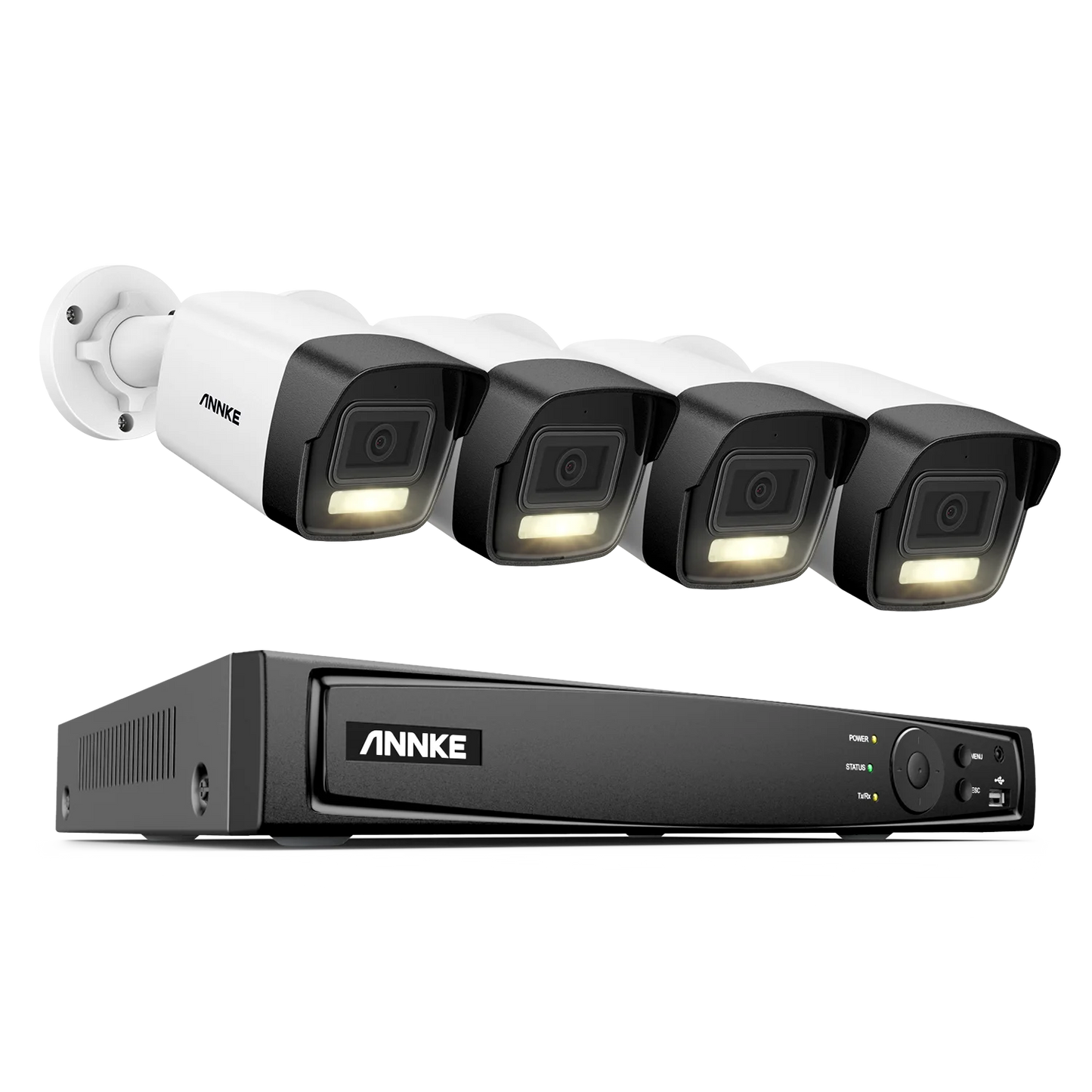 ANNKE 4K Dual‑Light PoE CCTV System | 8CH H.265+, 2.8mm Lens, Human & Vehicle Detection