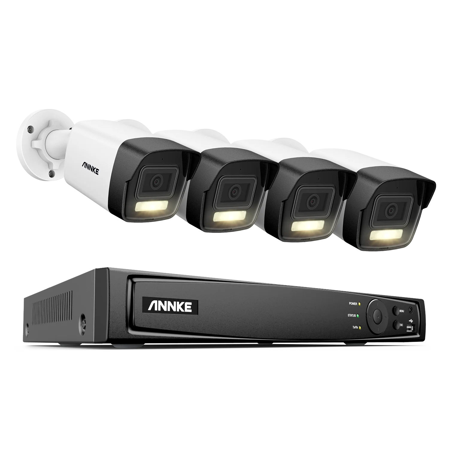 ANNKE 4K Dual‑Light PoE CCTV System | 8CH H.265+, 2.8mm Lens, Human & Vehicle Detection
