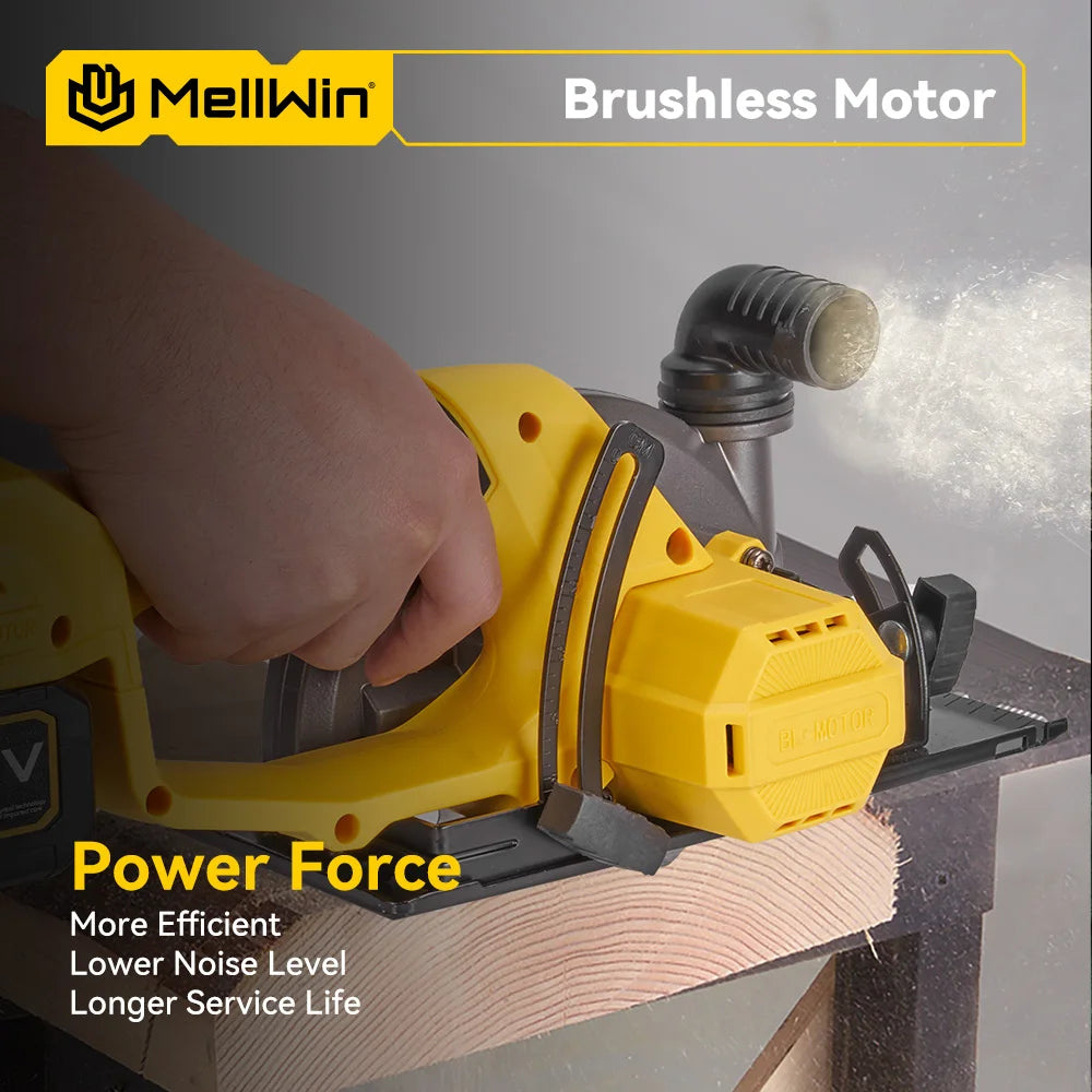 MELLWIN 150MM 6 Inch Brushless Circular Saw Handheld Multi-function Electric Saws Power Tool For Makita 18V Battery Pin - Limetastore