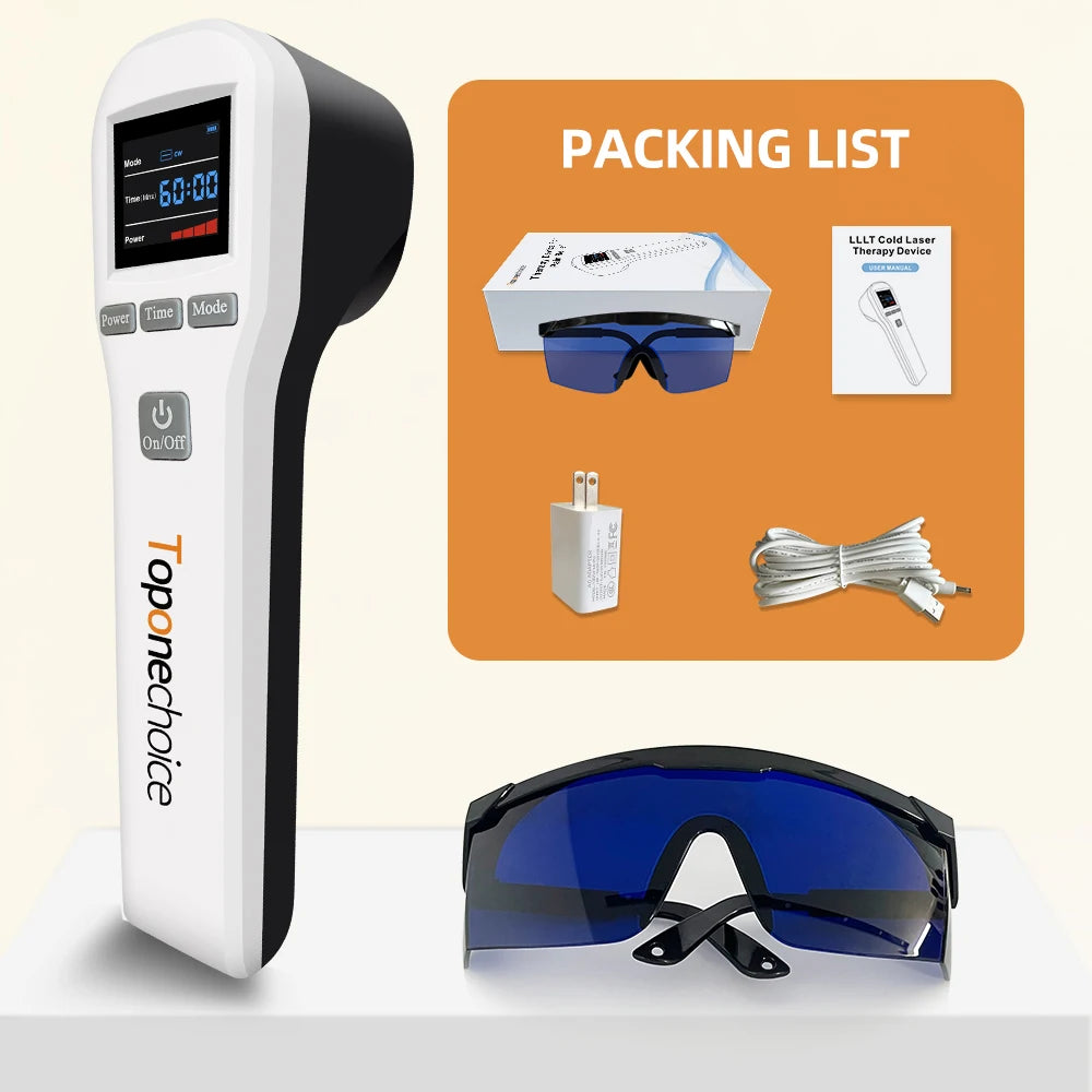 Toponechoice 880mW Professional Cold Laser Therapy Device – 650nm & 808nm