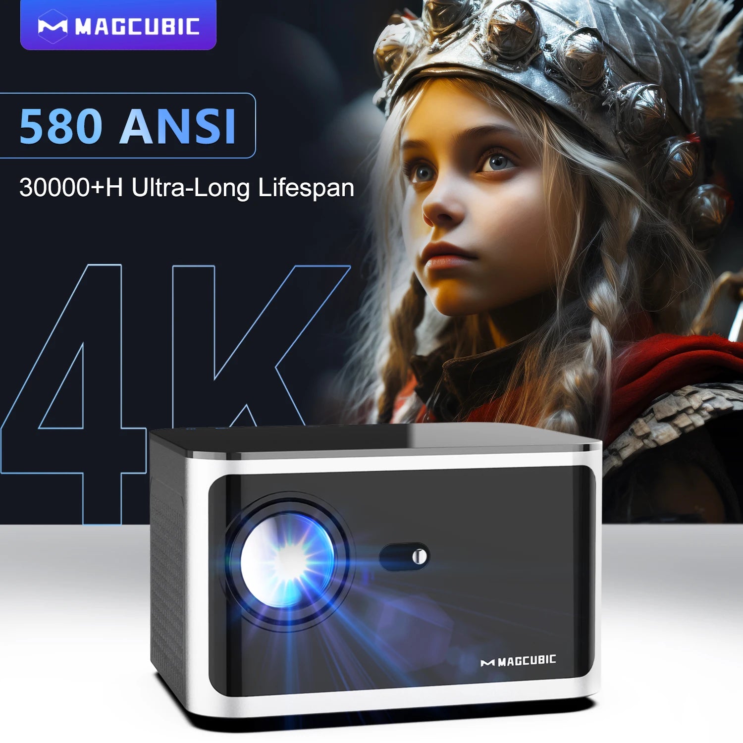 Magcubic HY350 Smart Projector | 580 ANSI 1080P | Auto Focus & Android 11
