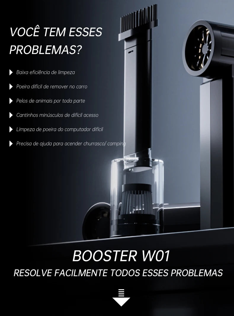 Booster W01 Mini Turbo Fan – 100,000 RPM Brushless Jet Fan | Ultra‑Powerful Handheld Air Blower