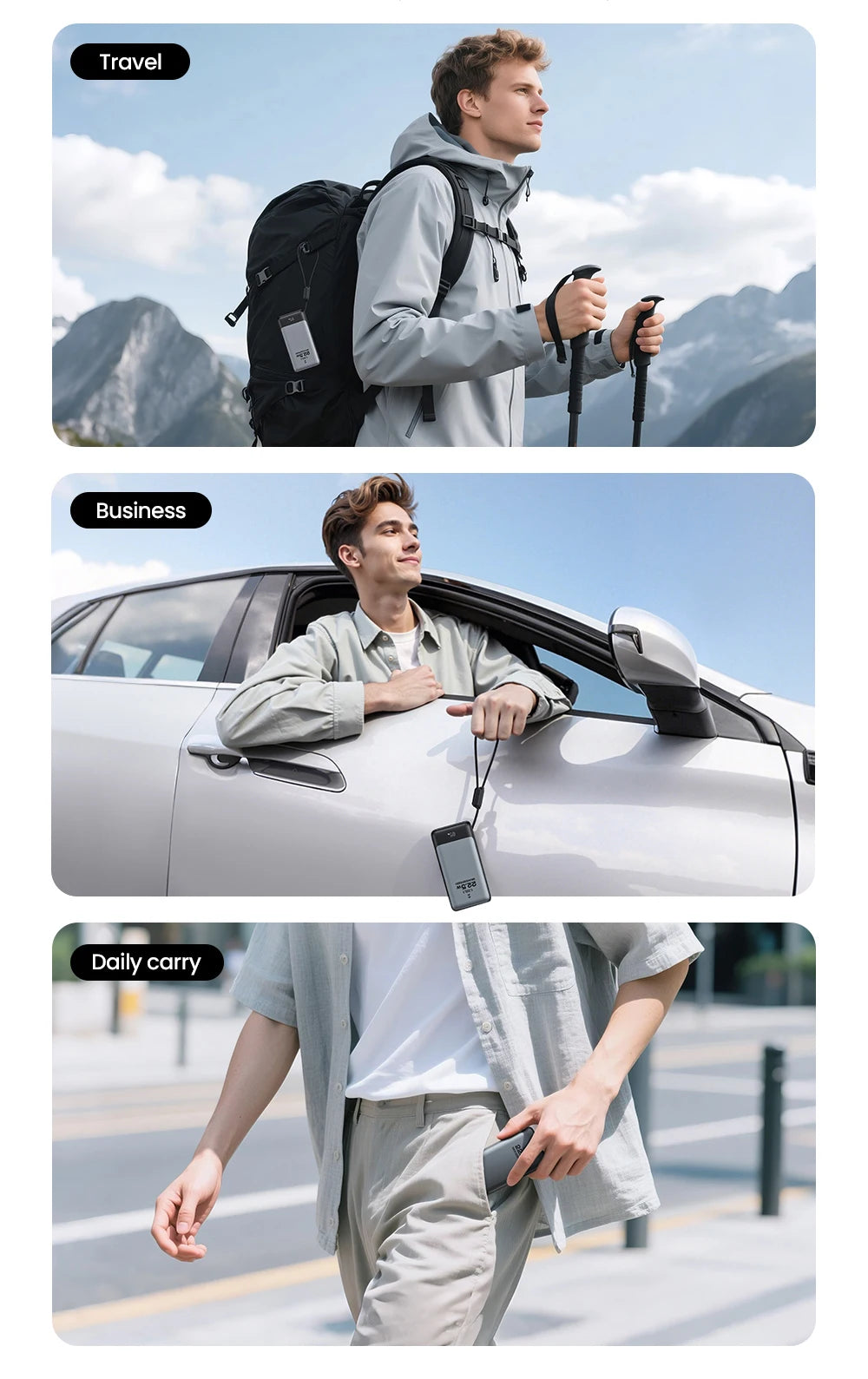 MOVESPEED MSP17 Power Bank 10000mAh 2-in-1 with Folding EU Plug